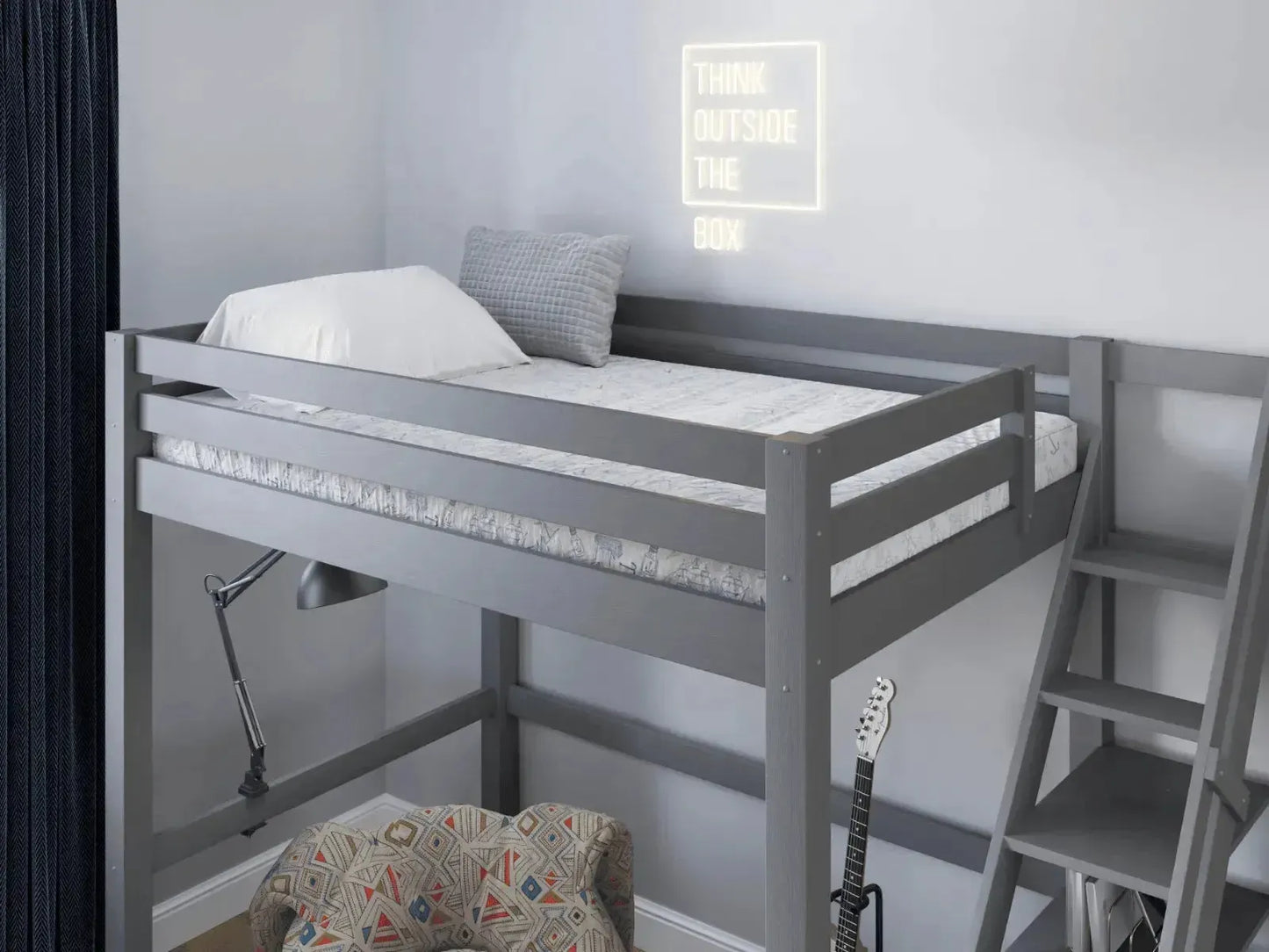 Penthouse Double Loft Bed with Staircase