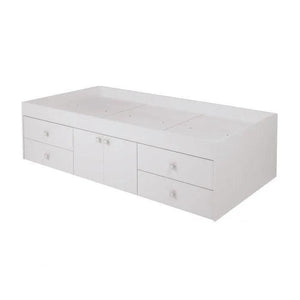 Pioneer White Storage Bed - Single