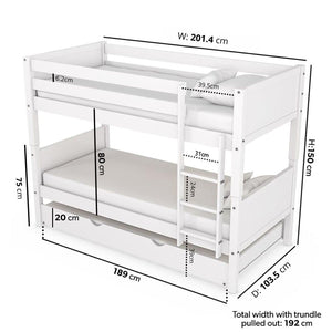 Pippa Detachable Bunk Bed with Pull-Out Trundle