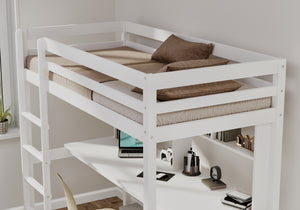 Pure Loft Bed with Desk & Shelves