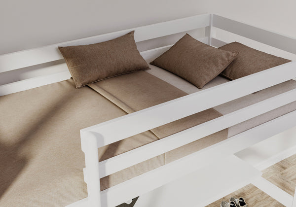 Pure Loft Bed with Desk & Shelves