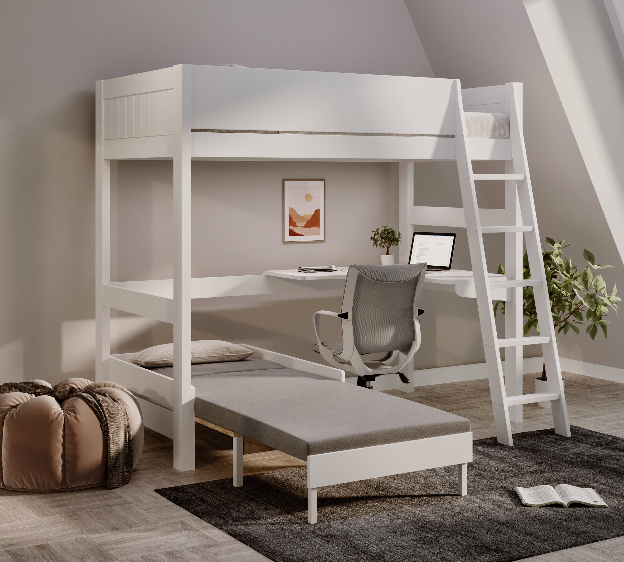 oxford-solid-pine-high-sleeper-with-desk-sofa-bed