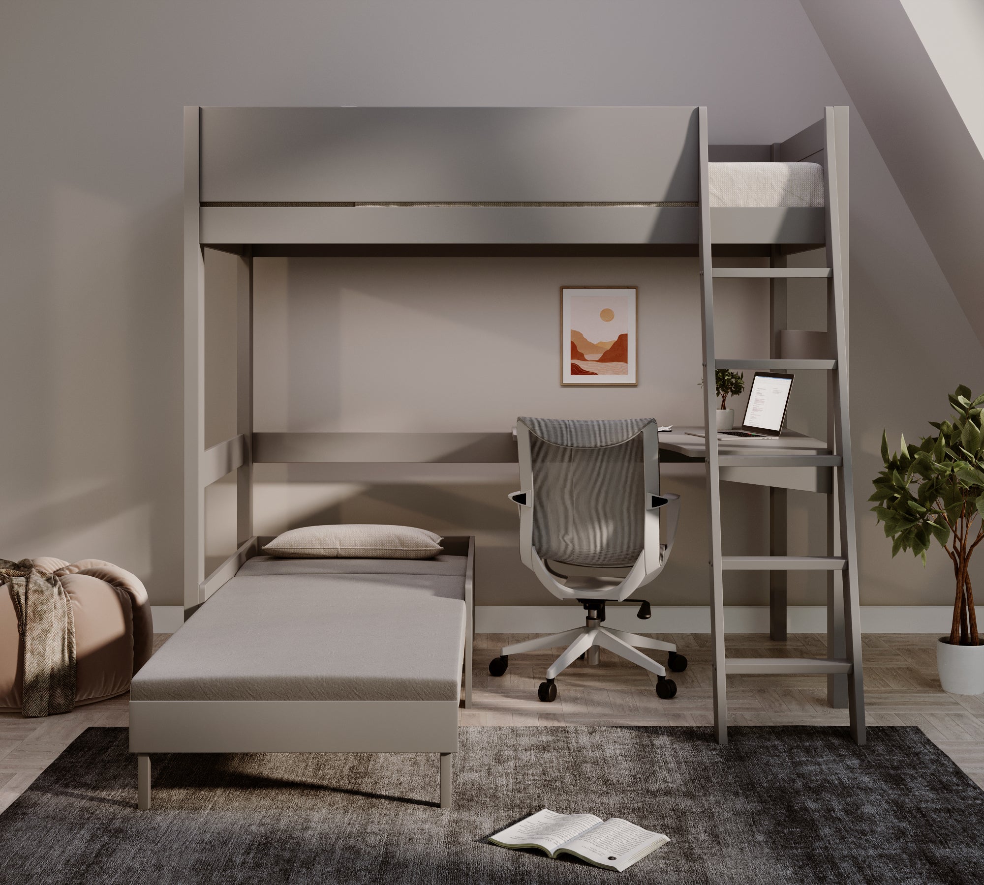 oxford-solid-pine-high-sleeper-with-desk-sofa-bed