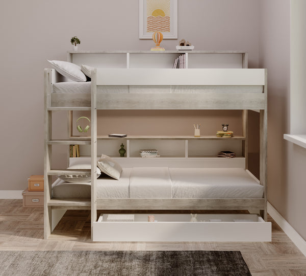 Henley Storage Bunk Bed with Shelves