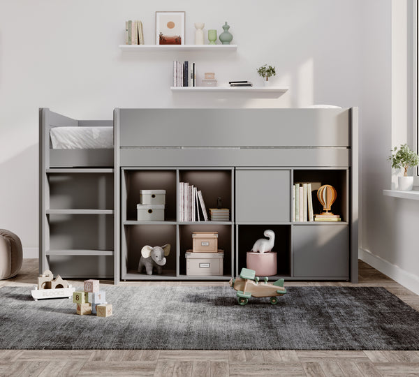 Winchester Solid Pine Mid Sleeper with Storage & Desk