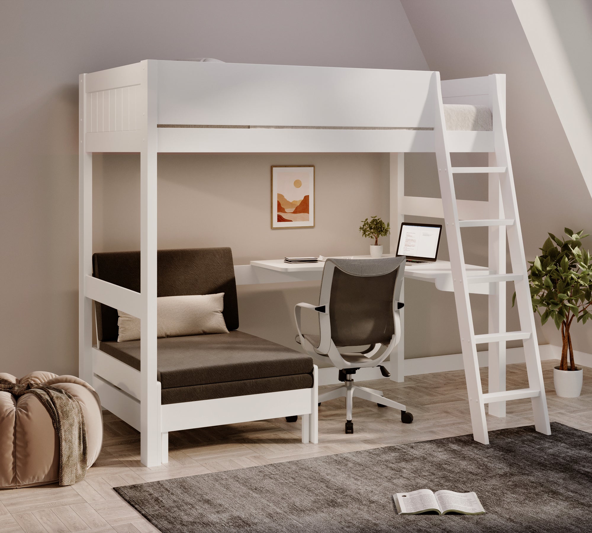 oxford-solid-pine-high-sleeper-with-desk-sofa-bed