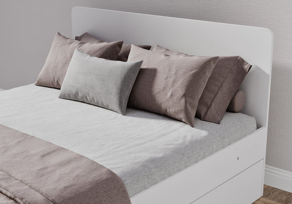 Logan Small Double White Bed