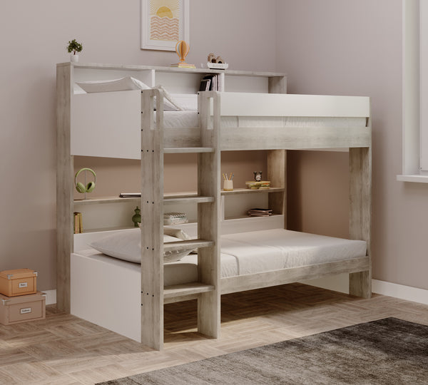 Henley Storage Bunk Bed with Shelves