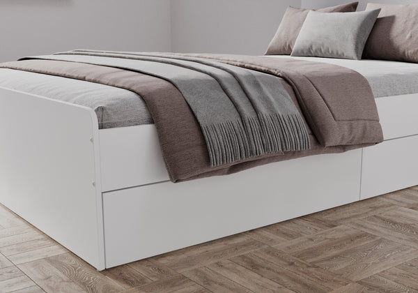 Logan Small Double White Bed