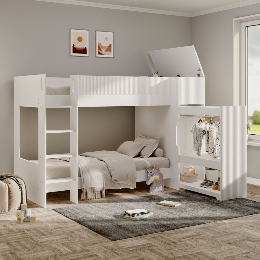 Mayfair Bunk Bed with Pull-Out Wardrobe & Storage