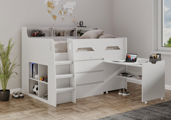 Phoenix Storage Mid Sleeper Cabin Bed