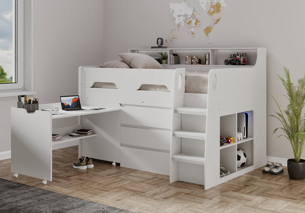 Phoenix Storage Mid Sleeper Cabin Bed