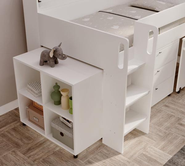 Eton Mid Sleeper Bed with Desk & Storage