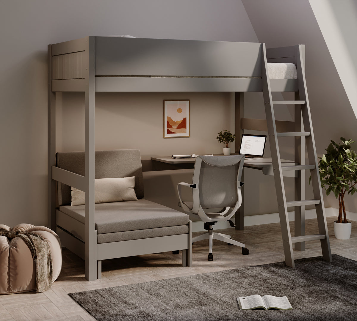 oxford-solid-pine-high-sleeper-with-desk-sofa-bed