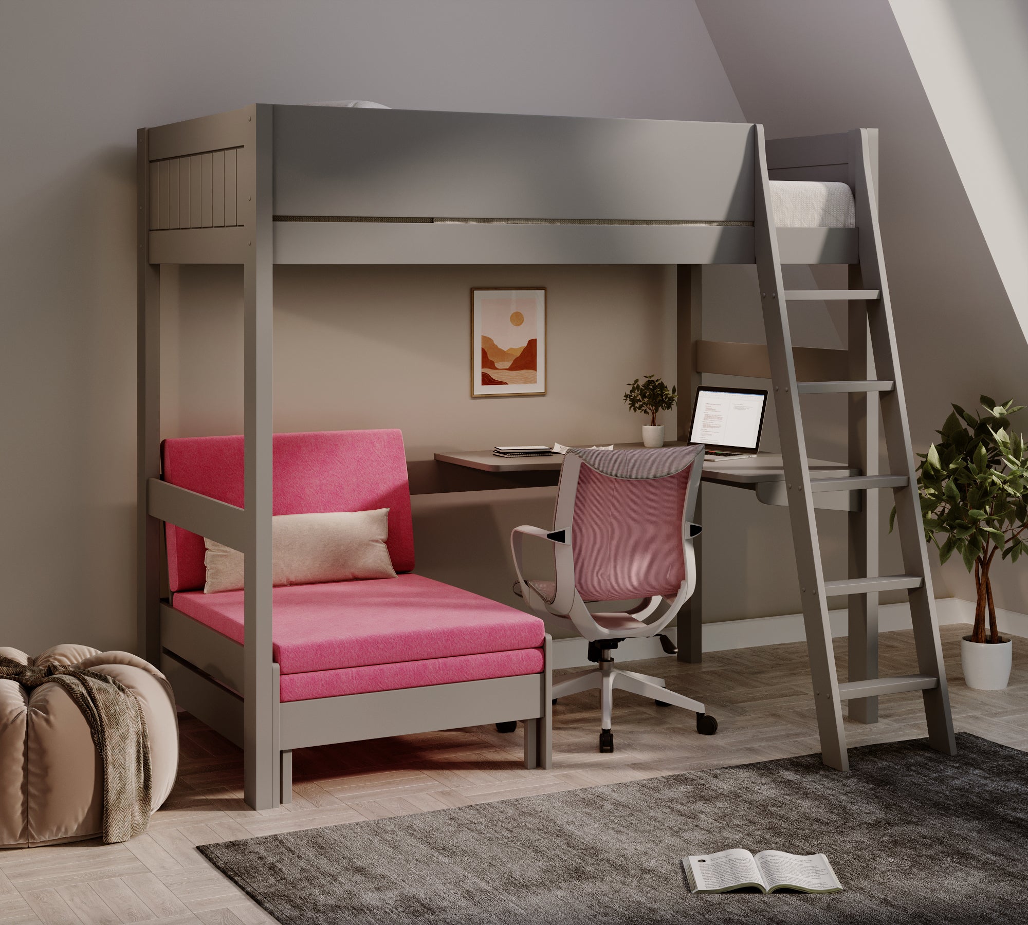 oxford-solid-pine-high-sleeper-with-desk-sofa-bed