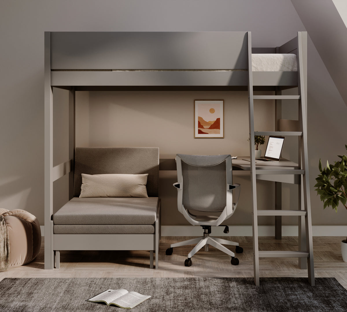 oxford-solid-pine-high-sleeper-with-desk-sofa-bed