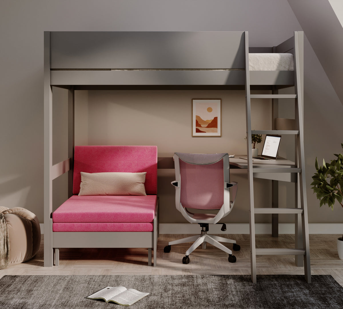 oxford-solid-pine-high-sleeper-with-desk-sofa-bed