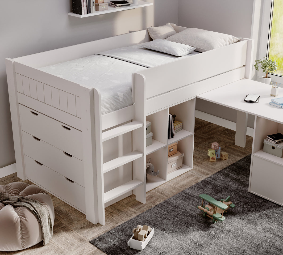winchester-solid-pine-mid-sleeper-with-storage-desk