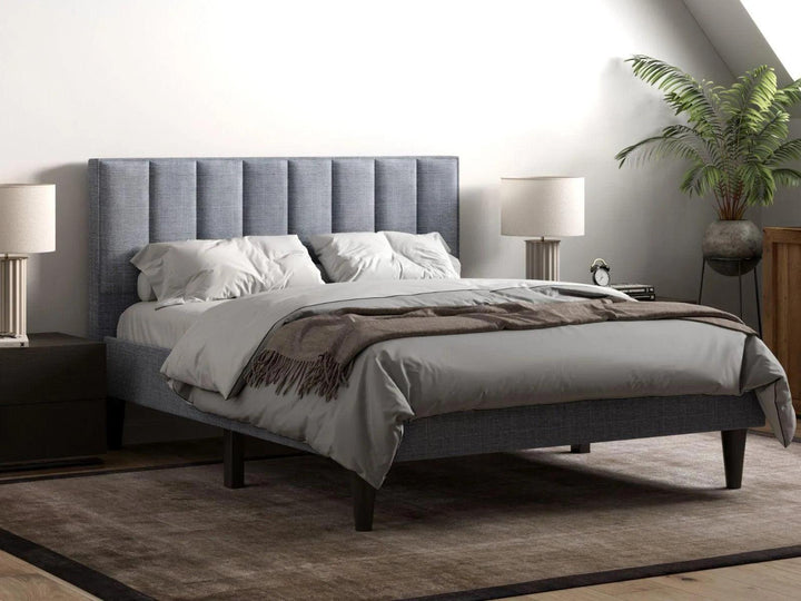 Riverside Linen Fabric Bed Grey