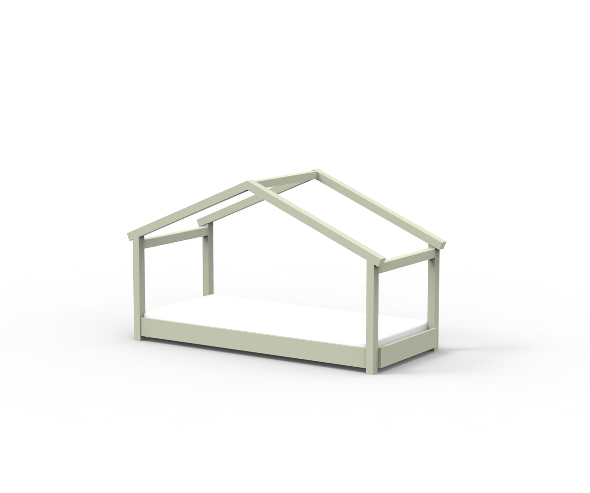 Mathy by Bols Star Light House Bed in Moss Grey