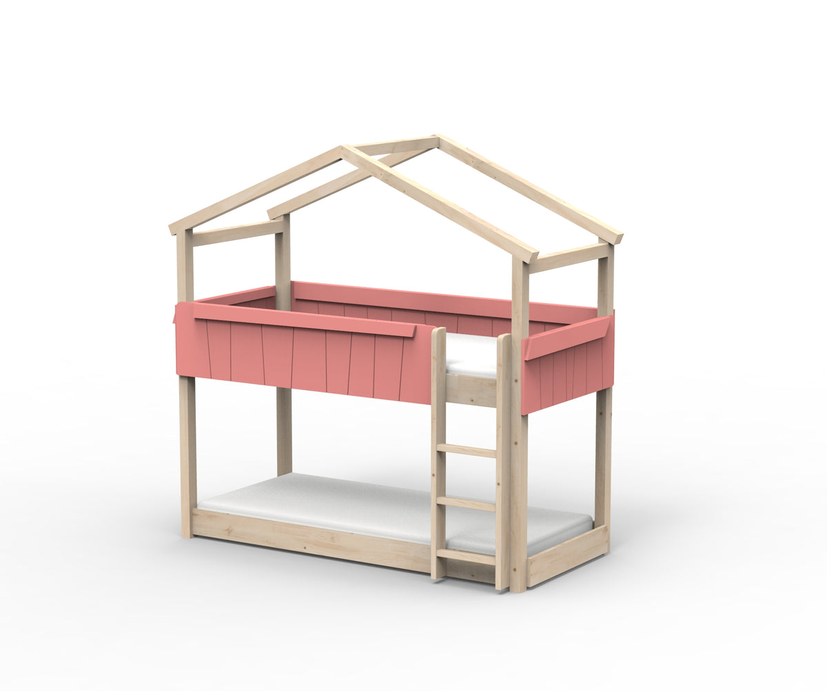Mathy by Bols Star Light House Bunk Bed in Coral