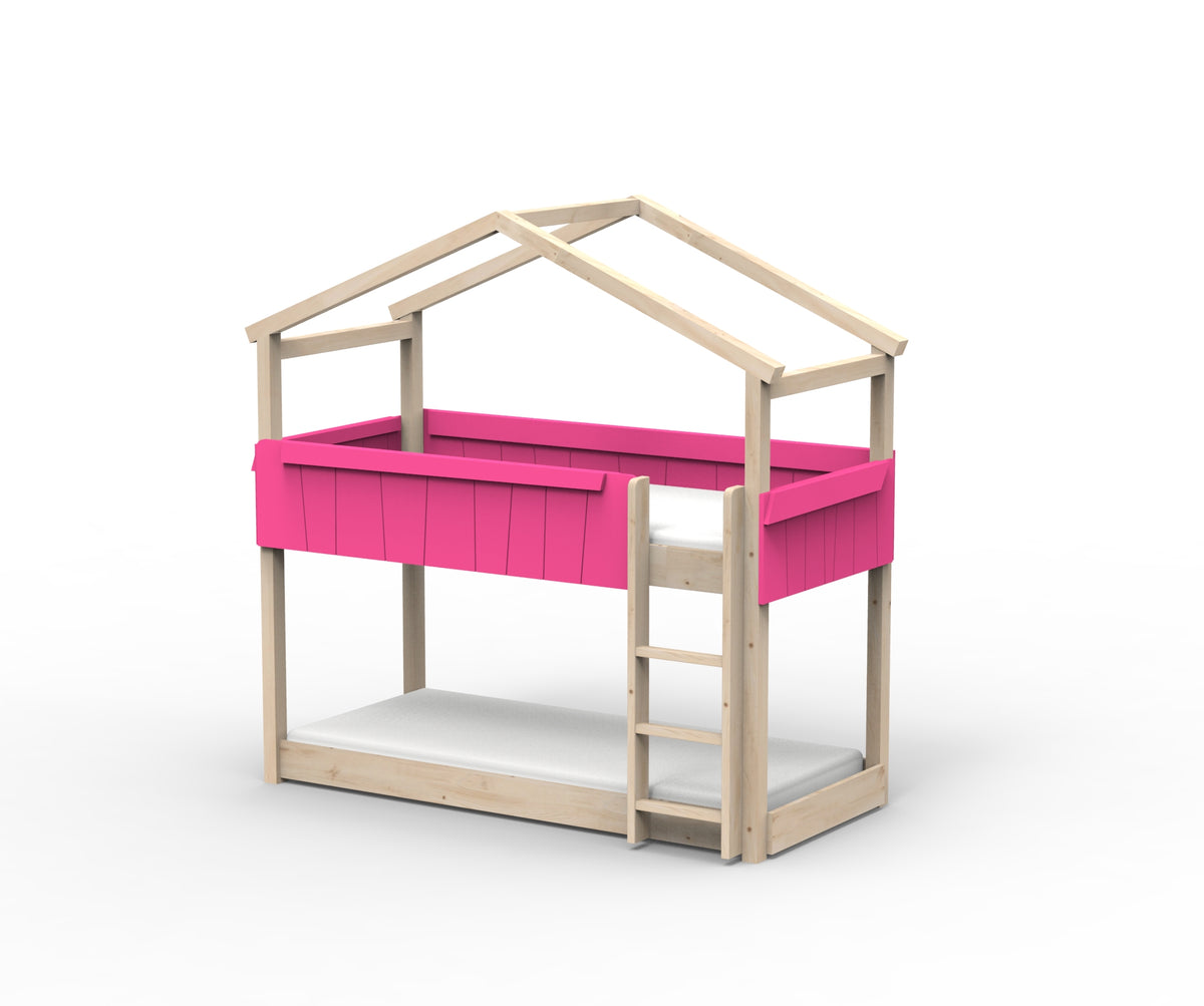 Mathy by Bols Star Light House Bunk Bed in Summer Pink