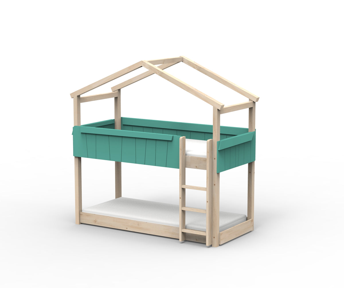 Mathy by Bols Star Light House Bunk Bed in Light Green