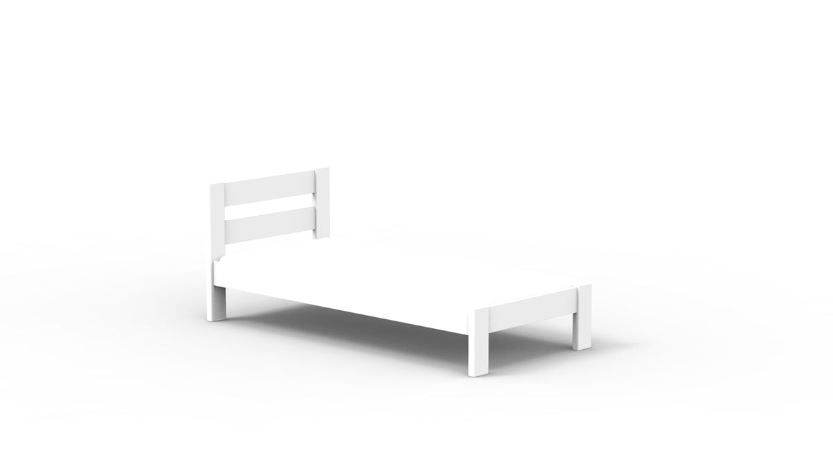 Mathy by Bols Dominique Stéphane Solid Pine Bed in White