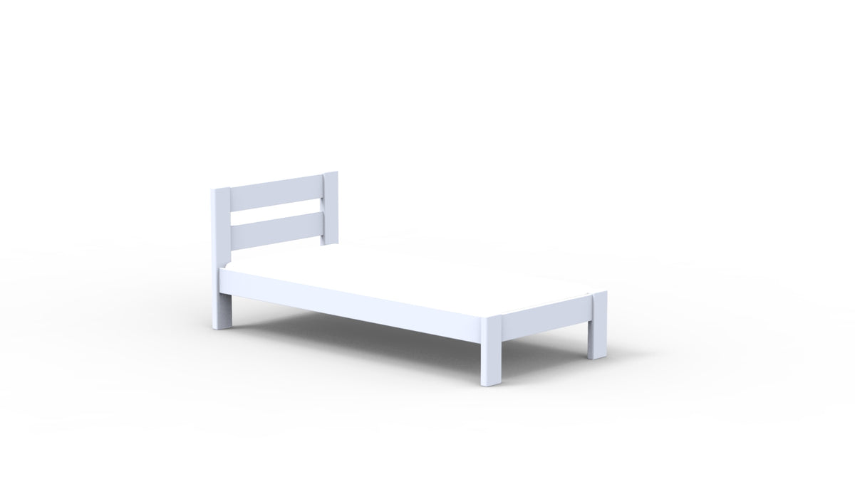 Mathy by Bols Dominique Stéphane Solid Pine Bed in Powder Blue