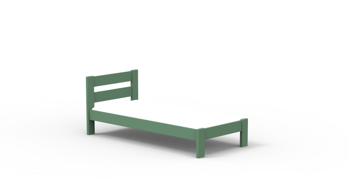 Mathy by Bols Dominique Stéphane Solid Pine Bed in Jungle Green