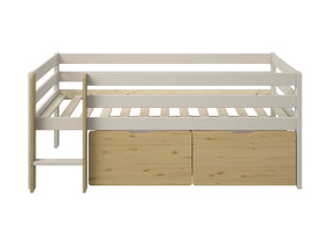 Scandi Toddler Cabin Bed in Cashmere and Oak