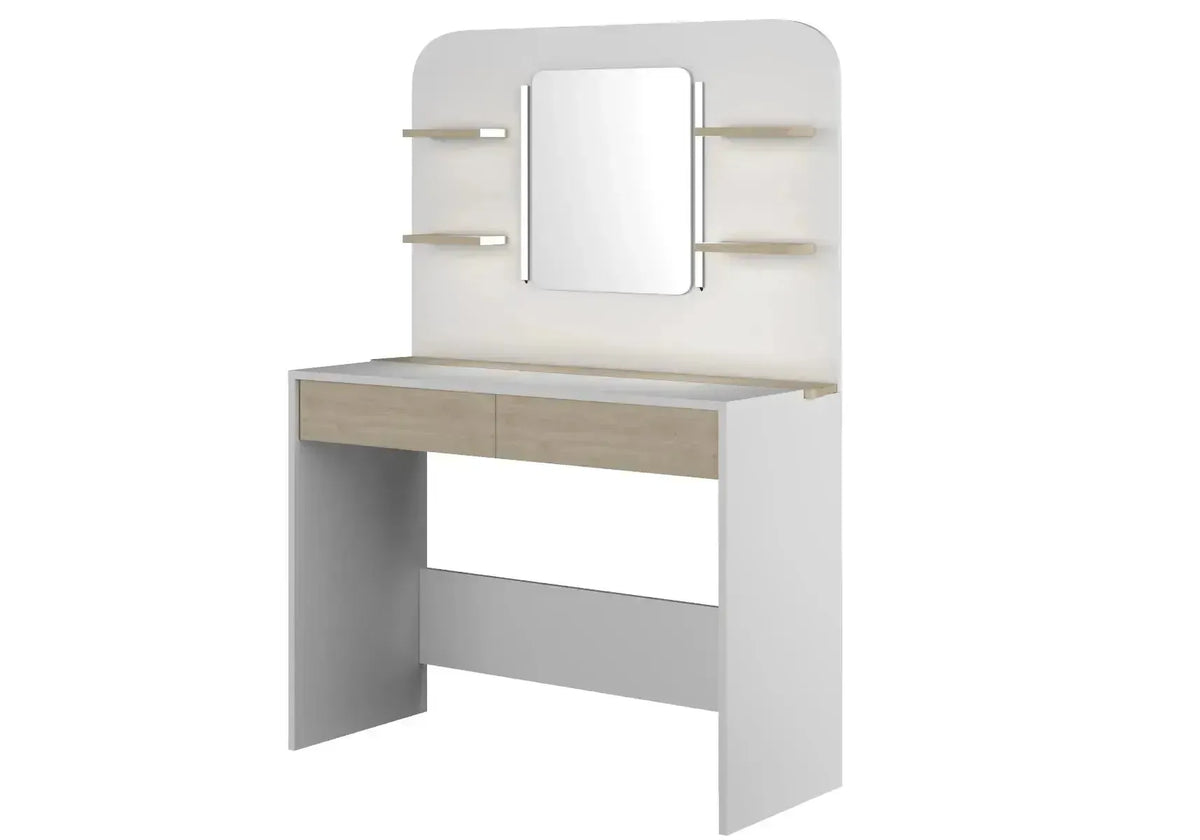 Secret Vanity Table Oak/White