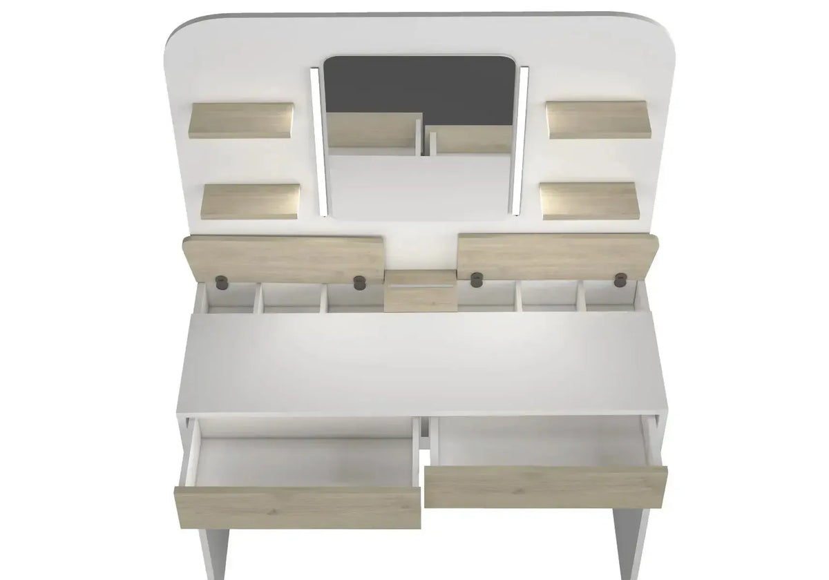 Secret Vanity Table Oak/White