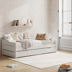 Serena White Guest Bed with Trundle