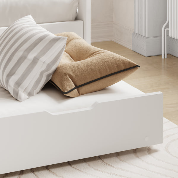 Serena White Guest Bed with Trundle