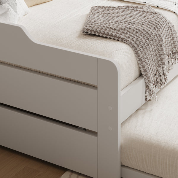 Serena White Guest Bed with Trundle