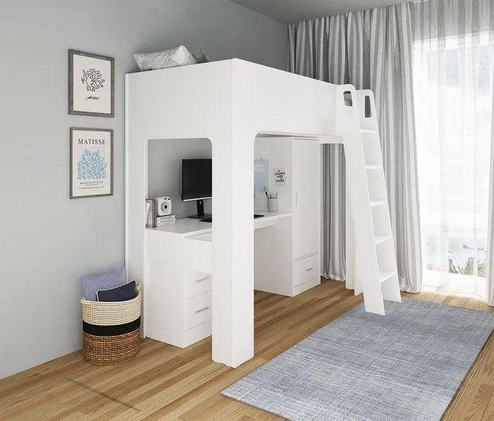 Ullswater High Sleeper in white from the ladder end