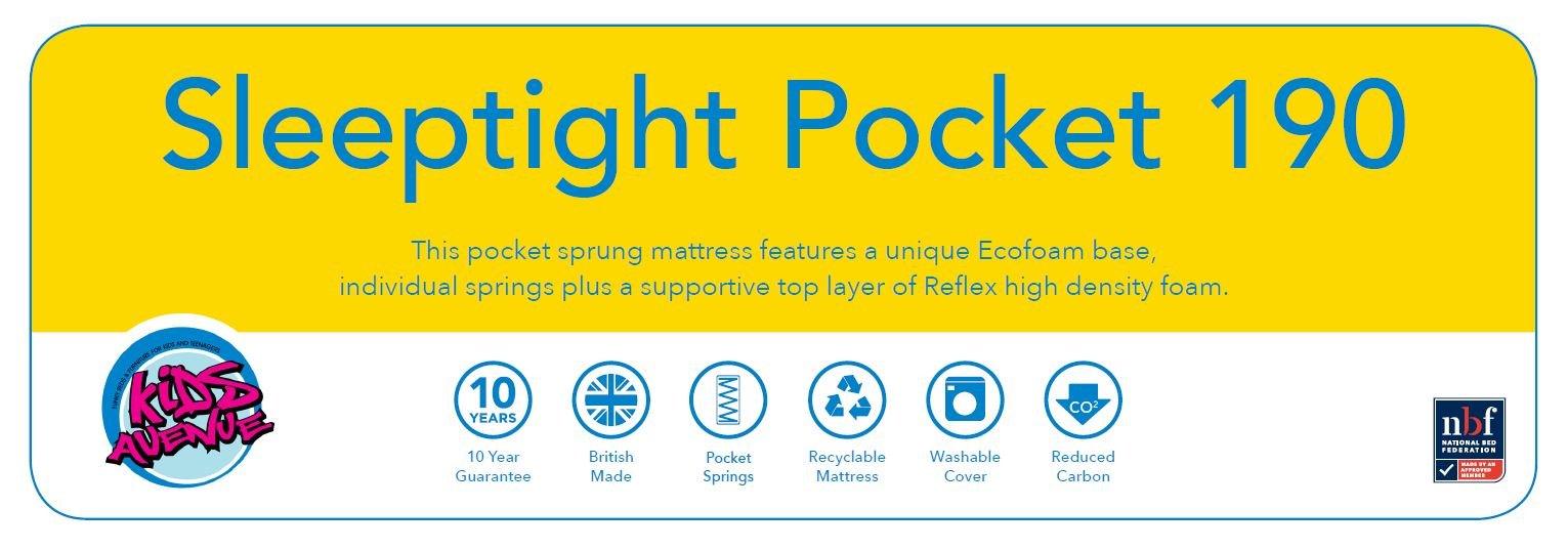 Sleeptight Pocket Mattress 190cm - Hover