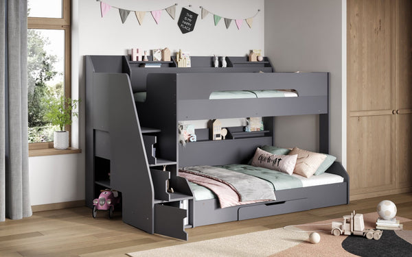 Slick Staircase Triple Bunk Bed
