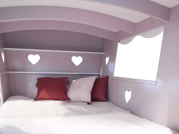 Small Double Carriage Bed with Storage Drawers