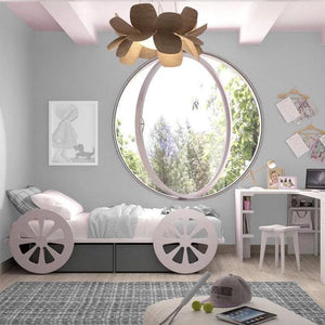 Small Double Carriage Bed with Storage Drawers