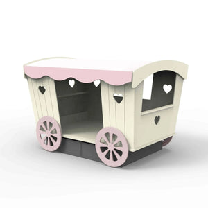 Small Double Carriage Bed with Storage Drawers