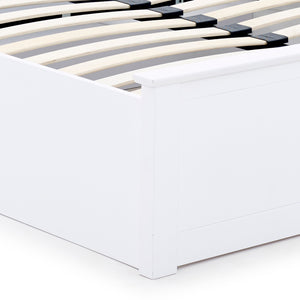 Solis White Small Double Ottoman Bed