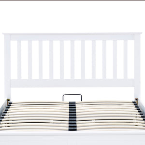 Solis White Small Double Ottoman Bed