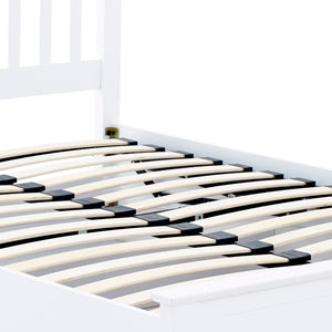 Solis White Small Double Ottoman Bed