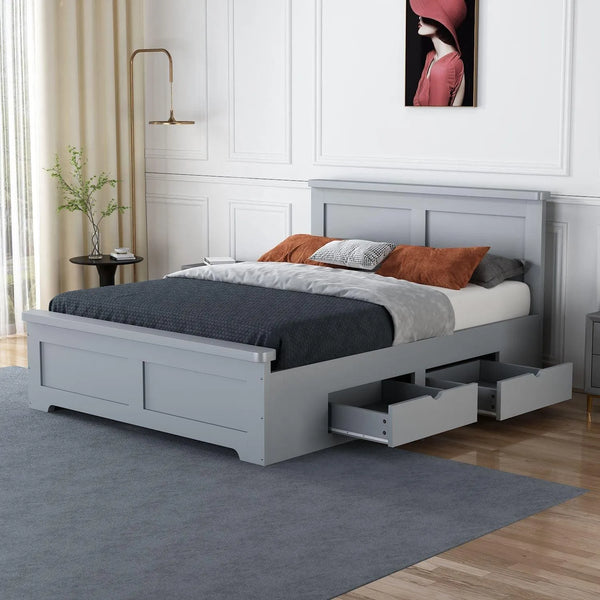 StowWell 4 Drawer Double Bed Frame