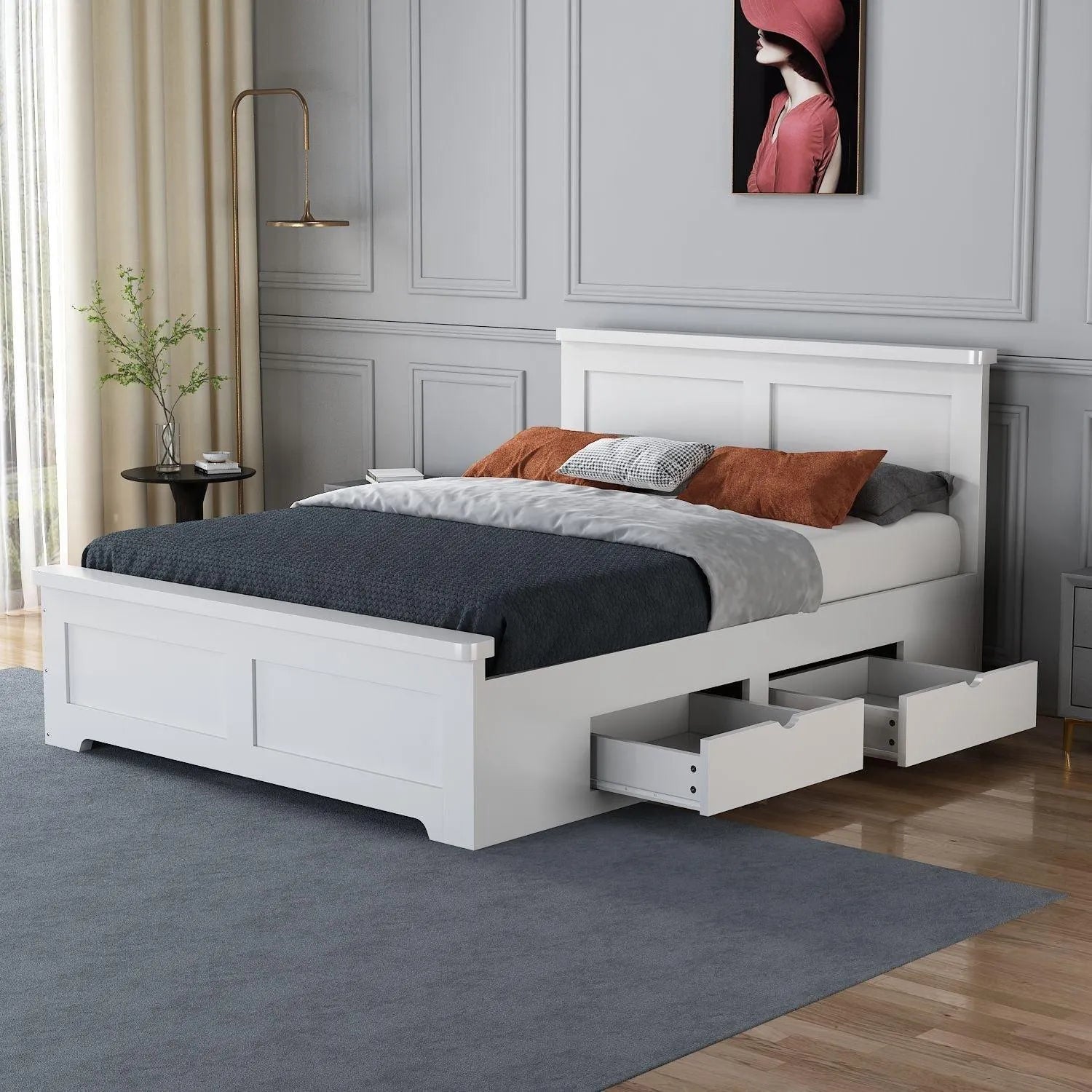 StowWell 4 Drawer Double Bed Frame