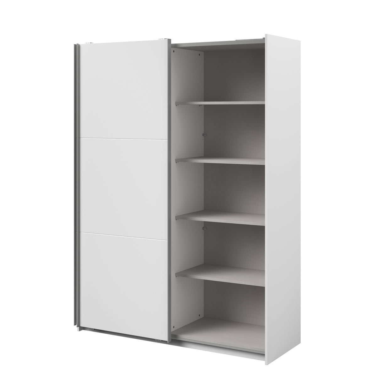 Swing White Mirrored Wardrobe