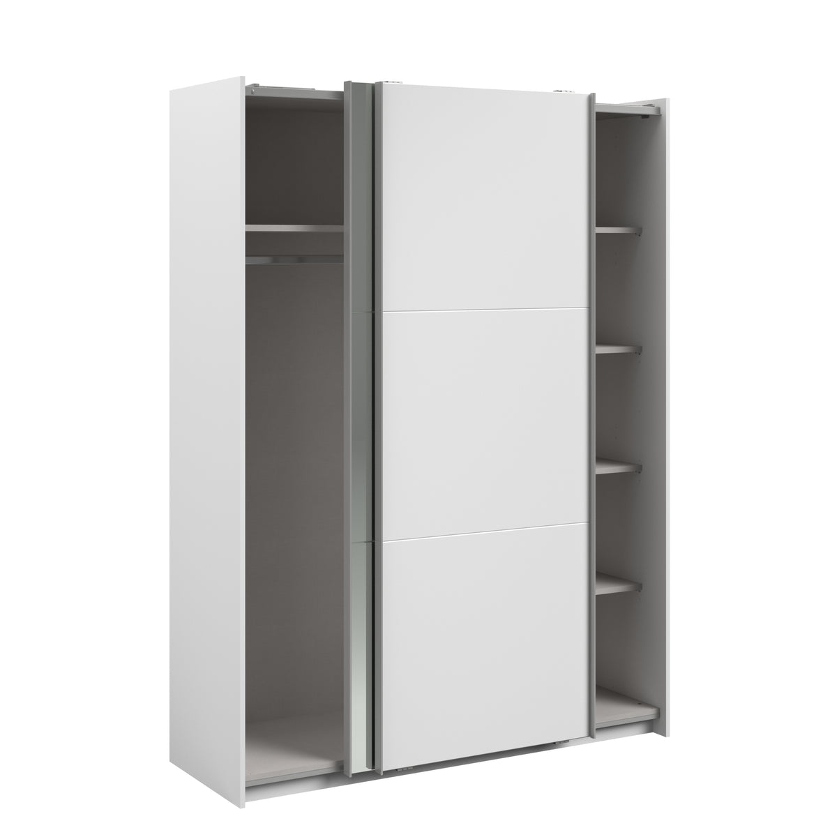 Swing White Mirrored Wardrobe