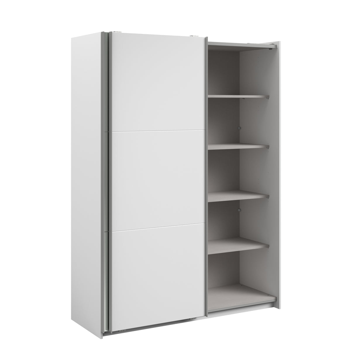 Swing White Mirrored Wardrobe